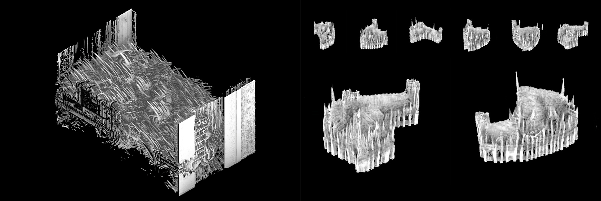 Professors Ezio Blasetti and Danielle Willems' early explorations into AI for architecture, using generative models to create novel 3D forms.